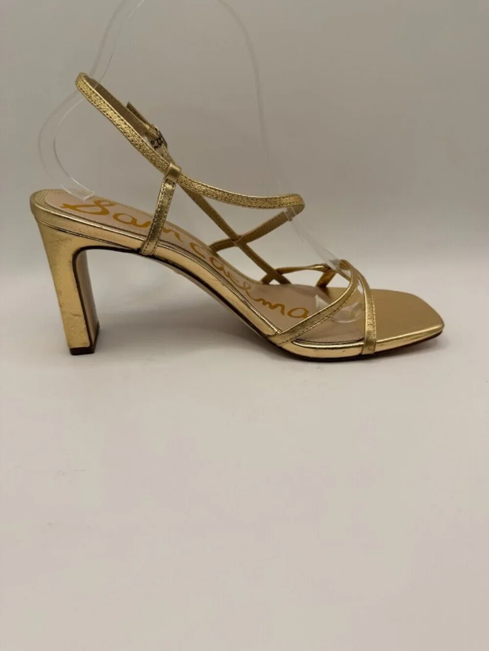 Sam Edelman Womens Emmie Golden Strap Slingback High Heels Sz 8.5